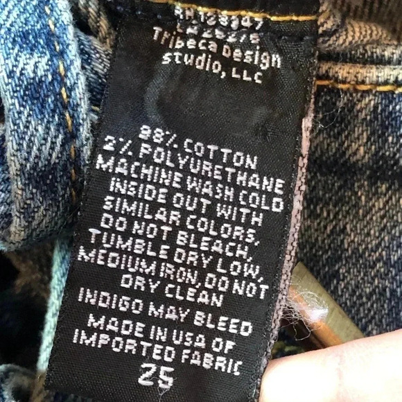 Nili Lotan Romance Lace Up Denim Jean Shorts Faded Wash Size 25 - Picture 8 of 12